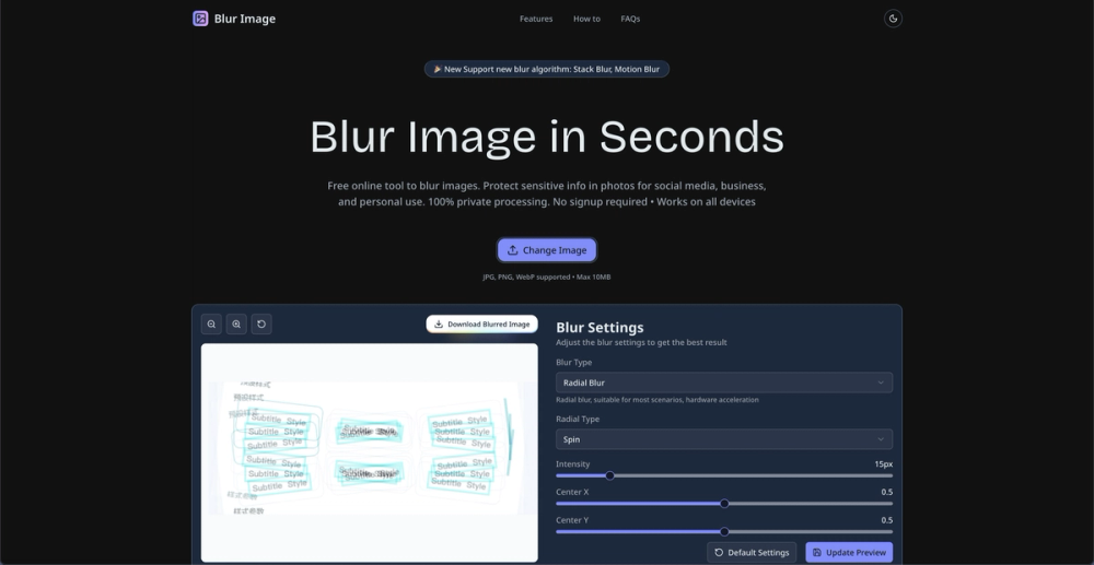 image of Blur Image Tool