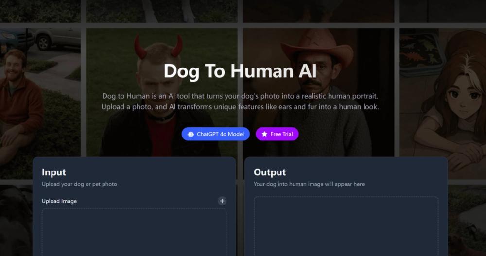 image of ai dog to human