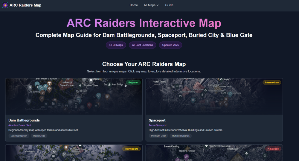 image of ARC Raiders Interactive Map