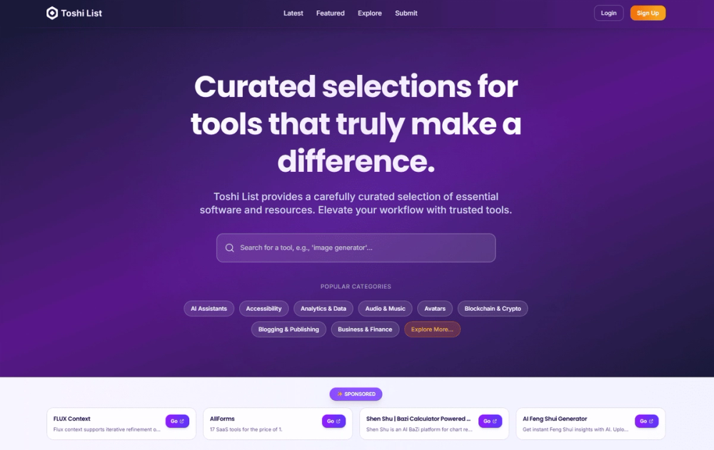image of Toshi List image of Toshi List