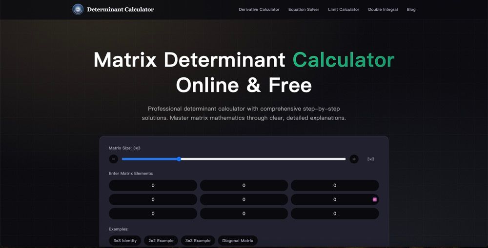 image of determinant calculator