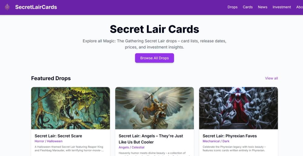 image of secretlaircards