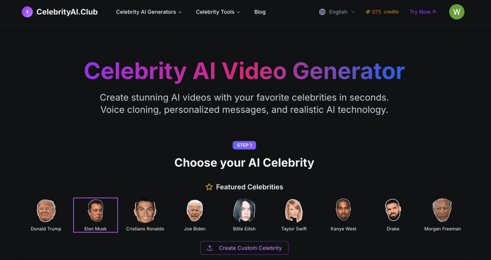 image of Celebrity AI