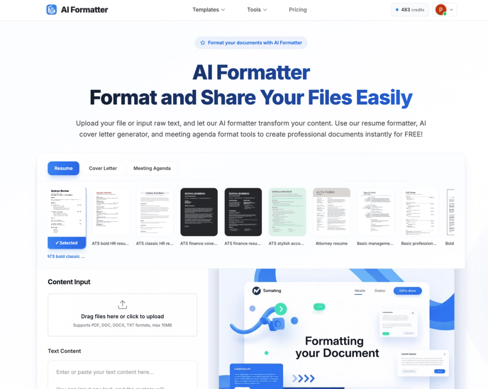 image of AI Formatter