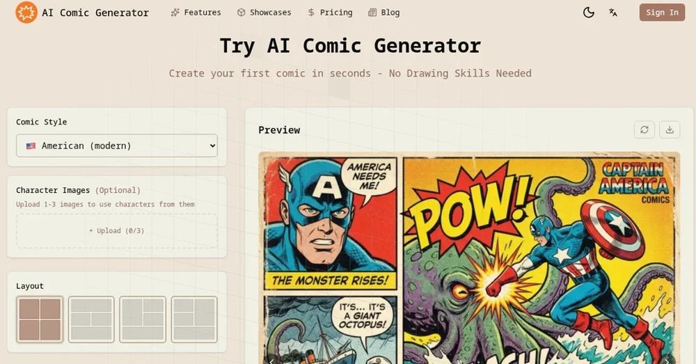 image of AI Comic Generator best