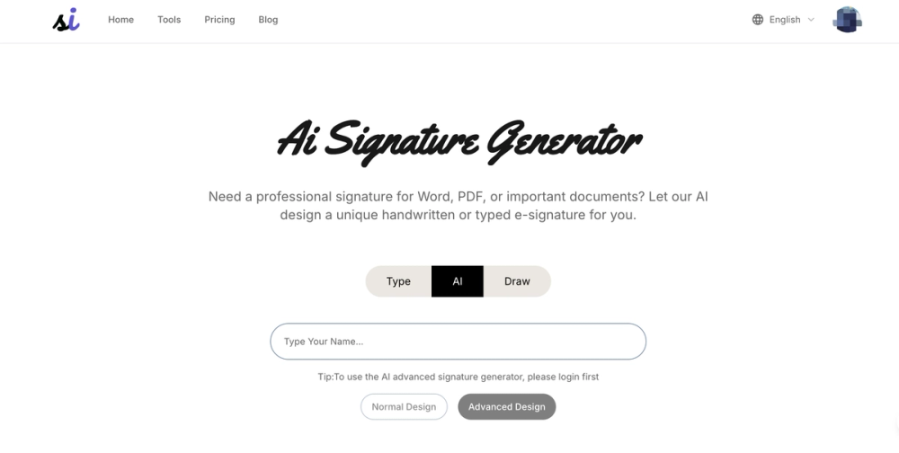 image of AI Signature Generator