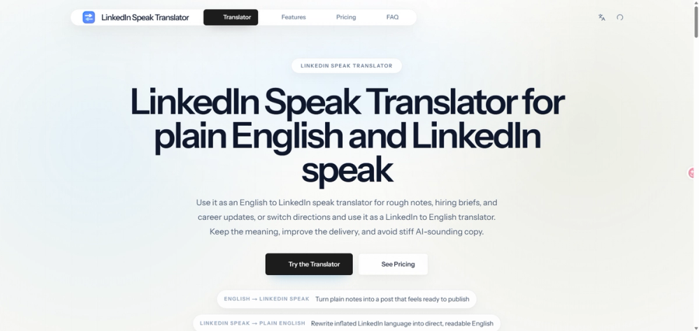 image of LinkedIn Speak Translator