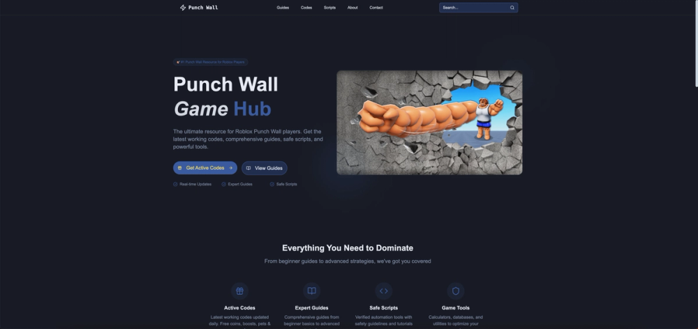 image of punch wall game hub