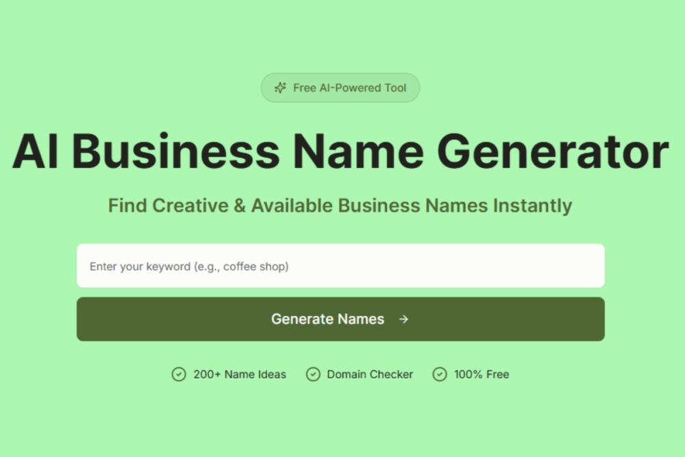 image of AI Business Name Generator