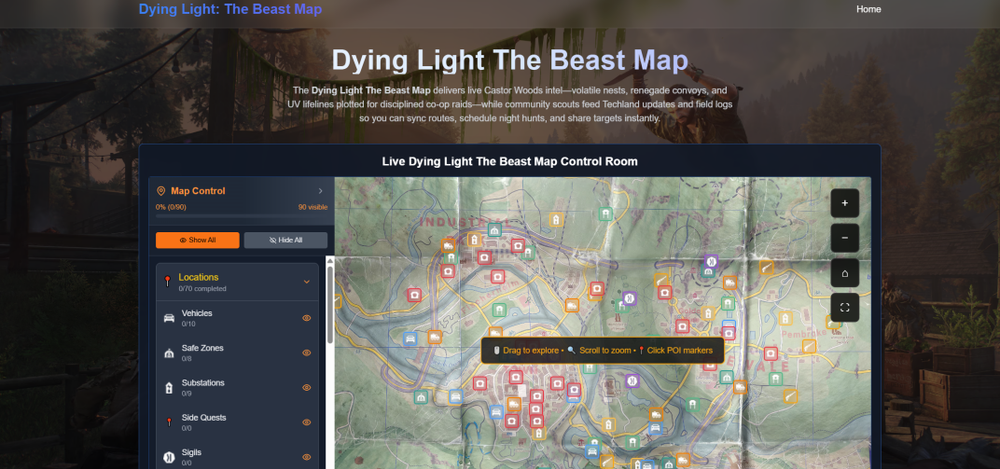image of Dying Light The Beast Map