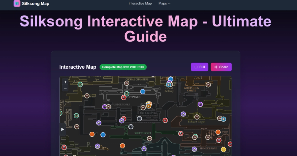image of Silksong Interactive Map