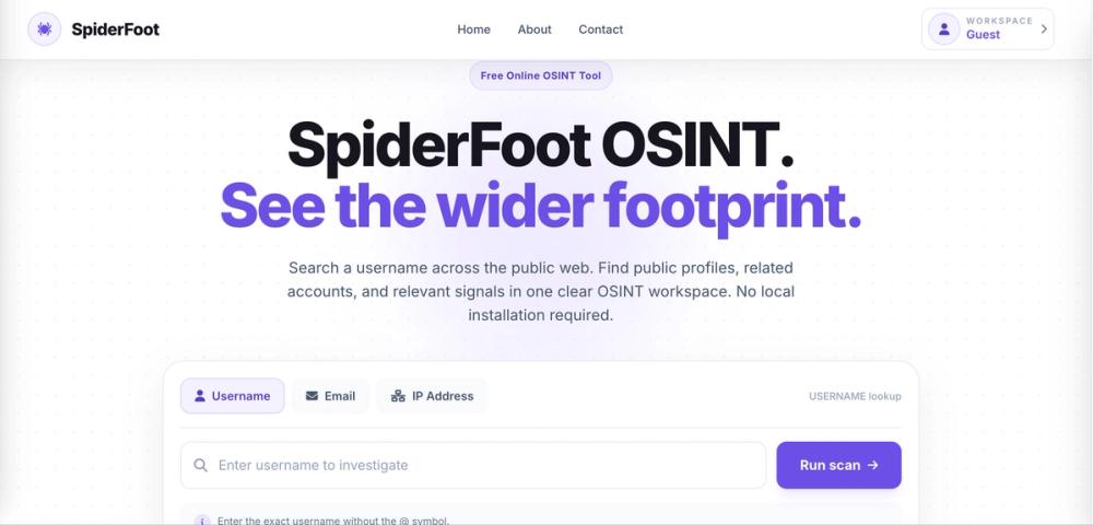 image of SpiderFoot OSINT
