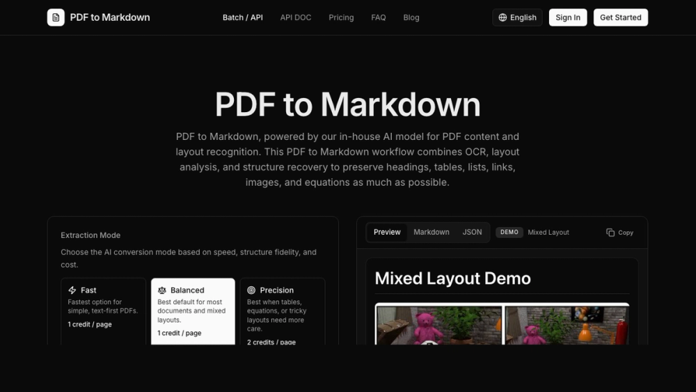 image of PDF to Markdown