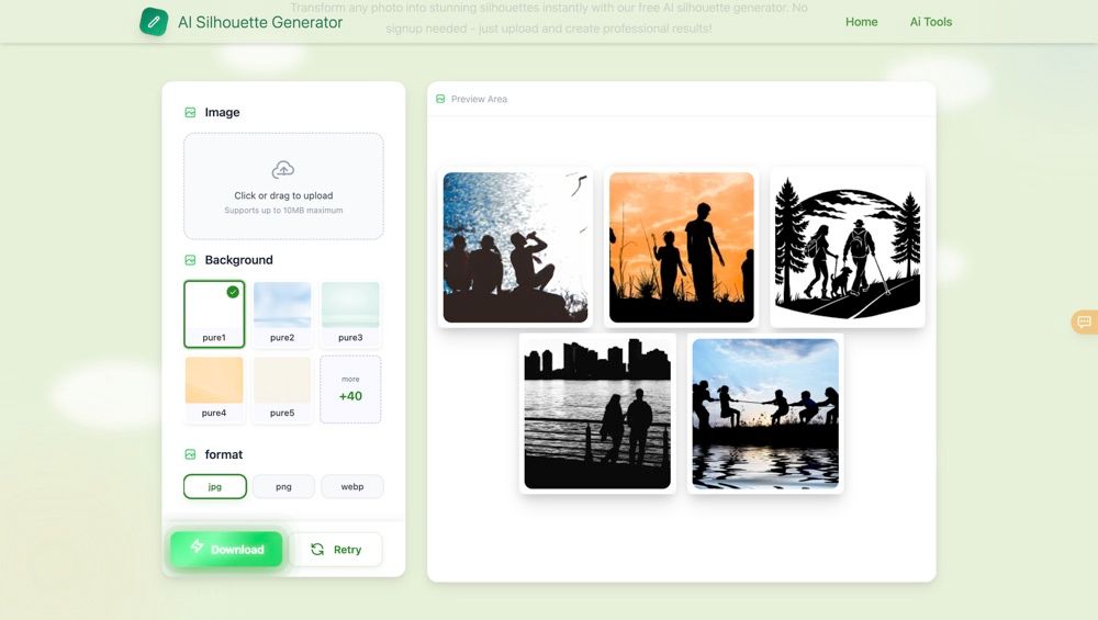 image of Free AI Silhouette Generator