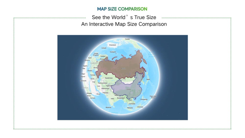 image of compare country size