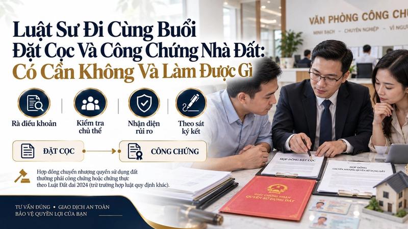 Luật Sư Đi Cùng Buổi Đặt Cọc Và Công Chứng Nhà Đất: Có Cần Không Và Làm Được Gì
