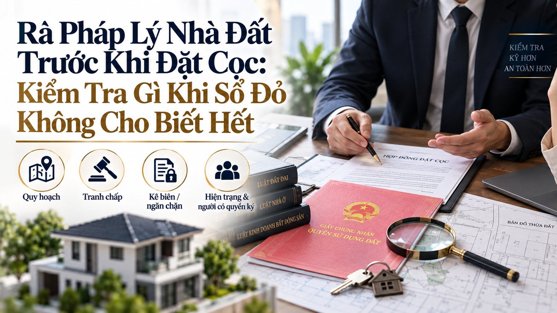 Rà Pháp Lý Nhà Đất Trước Khi Đặt Cọc: Kiểm Tra Gì Khi Sổ Đỏ Không Cho Biết Hết