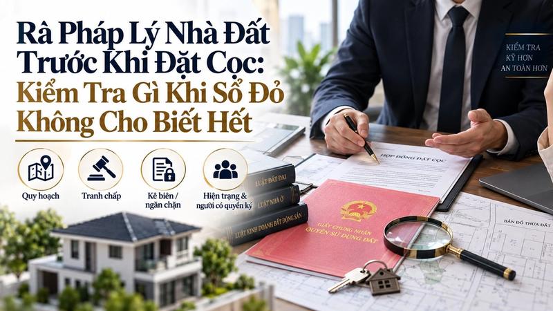 Rà Pháp Lý Nhà Đất Trước Khi Đặt Cọc: Kiểm Tra Gì Khi Sổ Đỏ Không Cho Biết Hết