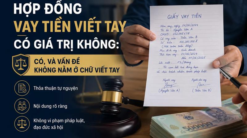 Hợp Đồng Vay Tiền Viết Tay Có Giá Trị Không: Có, Và Vấn Đề Không Nằm Ở Chữ Viết Tay
