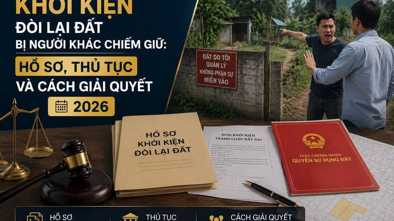 Khởi Kiện Đòi Lại Đất Bị Người Khác Chiếm Giữ: Hồ Sơ, Thủ Tục Và Cách Giải Quyết 2026