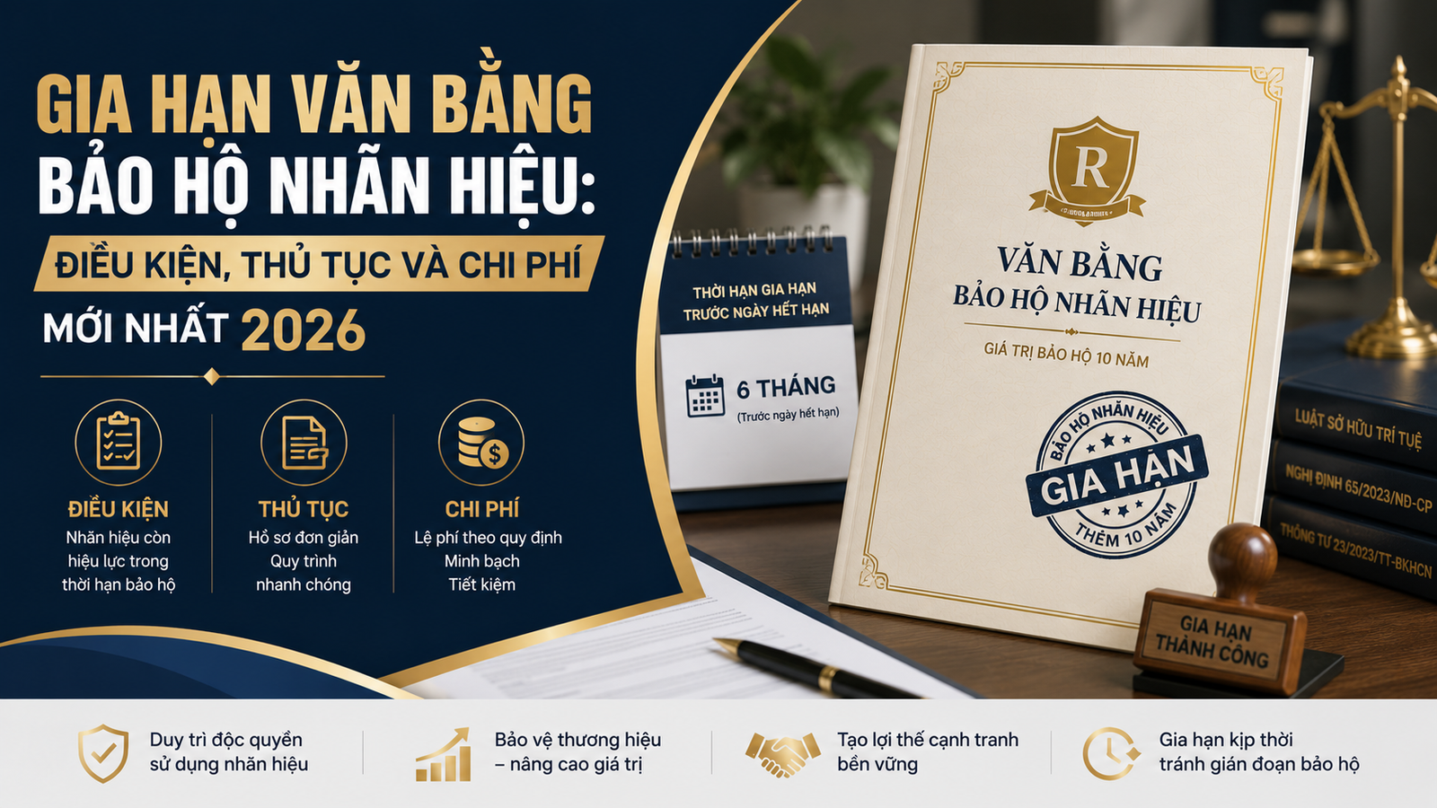 Gia Hạn Văn Bằng Bảo Hộ Nhãn Hiệu: Điều Kiện, Thủ Tục Và Chi Phí Mới Nhất 2026