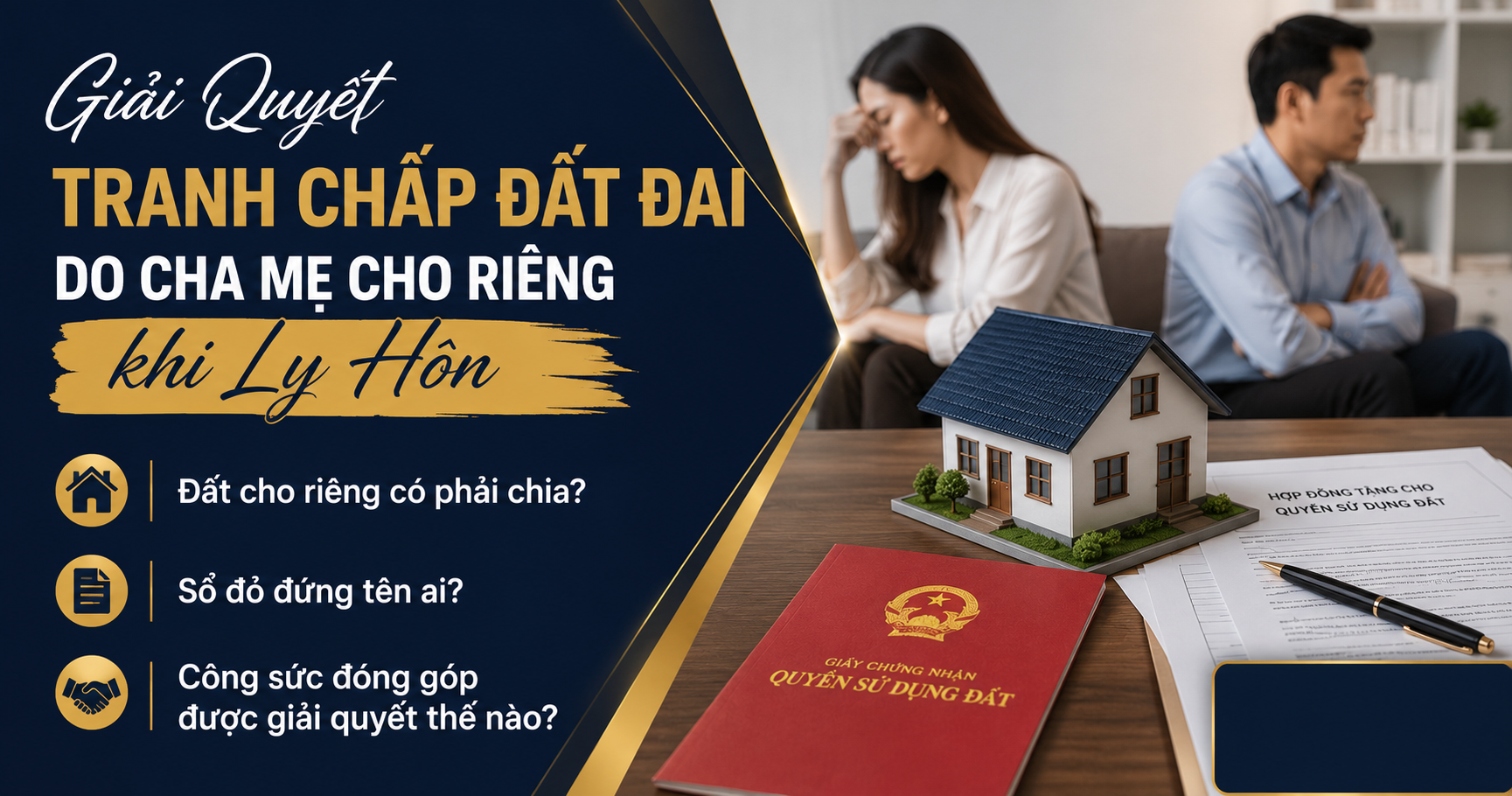 Giải Quyết Tranh Chấp Đất Đai Do Cha Mẹ Cho Riêng Khi Ly Hôn