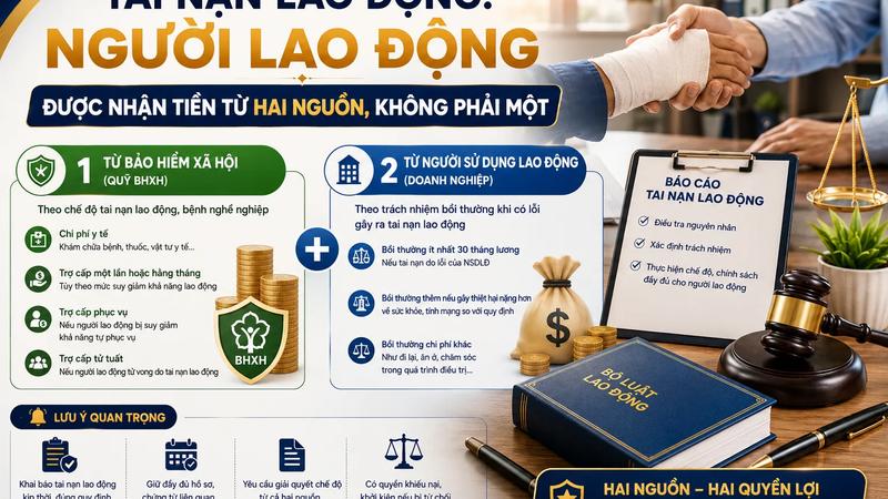 Tai Nạn Lao Động: Người Lao Động Được Nhận Tiền Từ Hai Nguồn, Không Phải Một