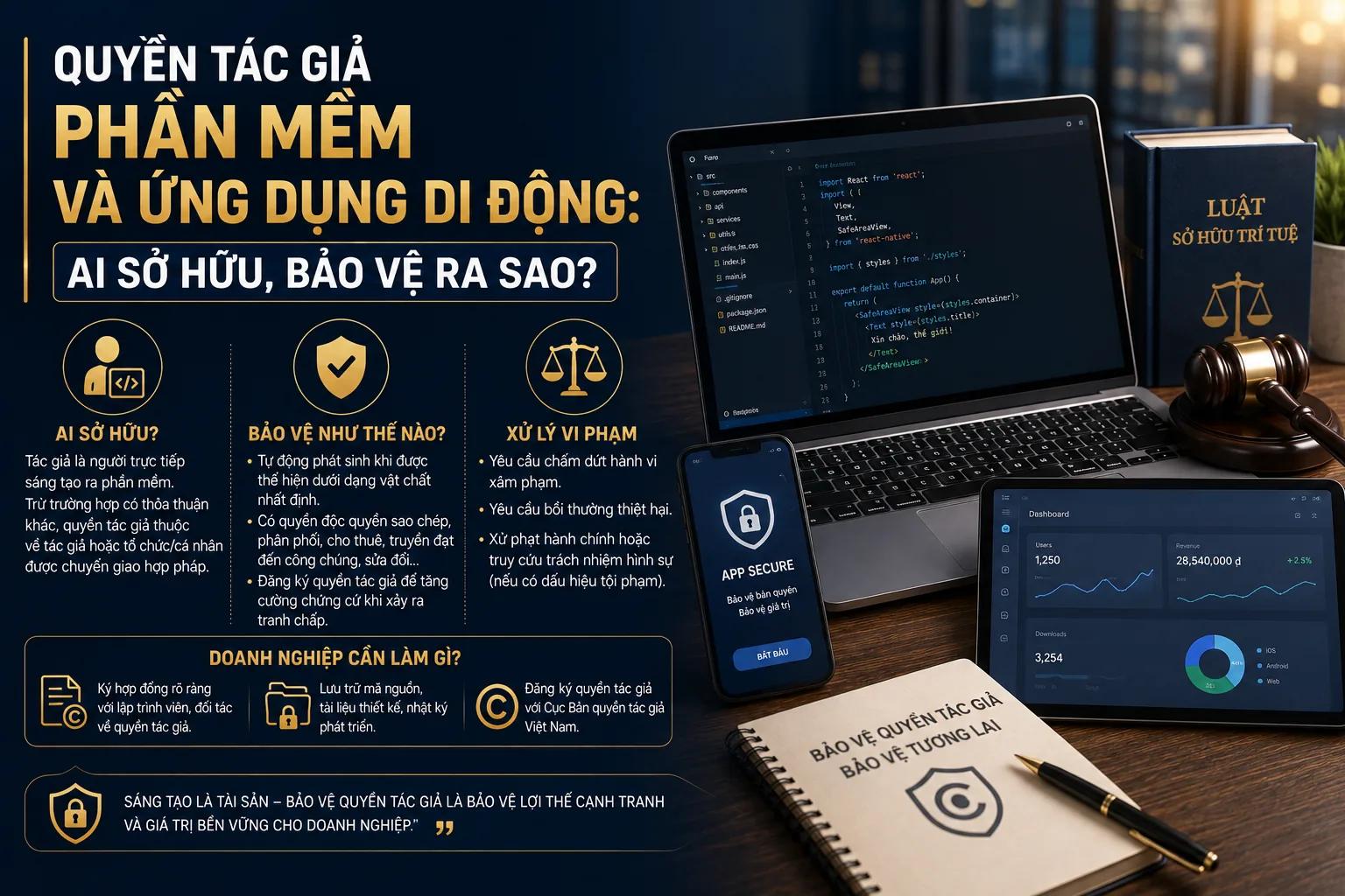 Quyền Tác Giả Phần Mềm Và Ứng Dụng Di Động: Ai Sở Hữu, Bảo Vệ Ra Sao