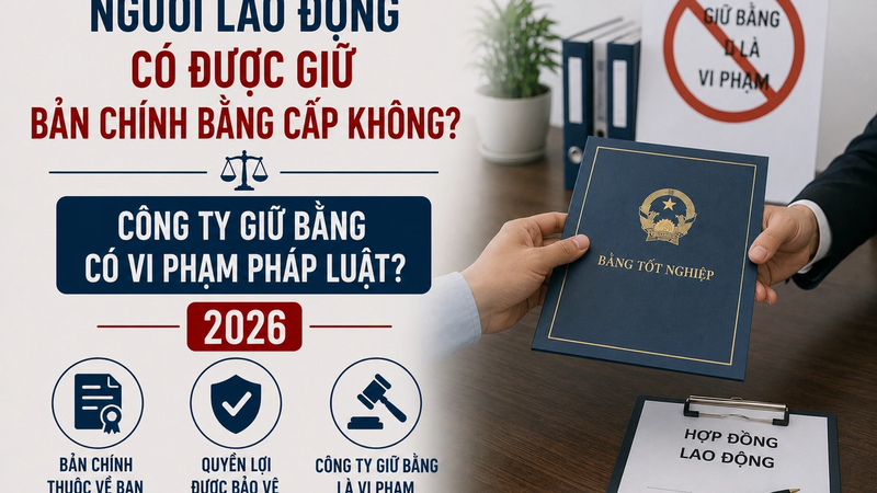Người Lao Động Có Được Giữ Bản Chính Bằng Cấp Không? Công Ty Giữ Bằng Có Vi Phạm Pháp Luật? 2026