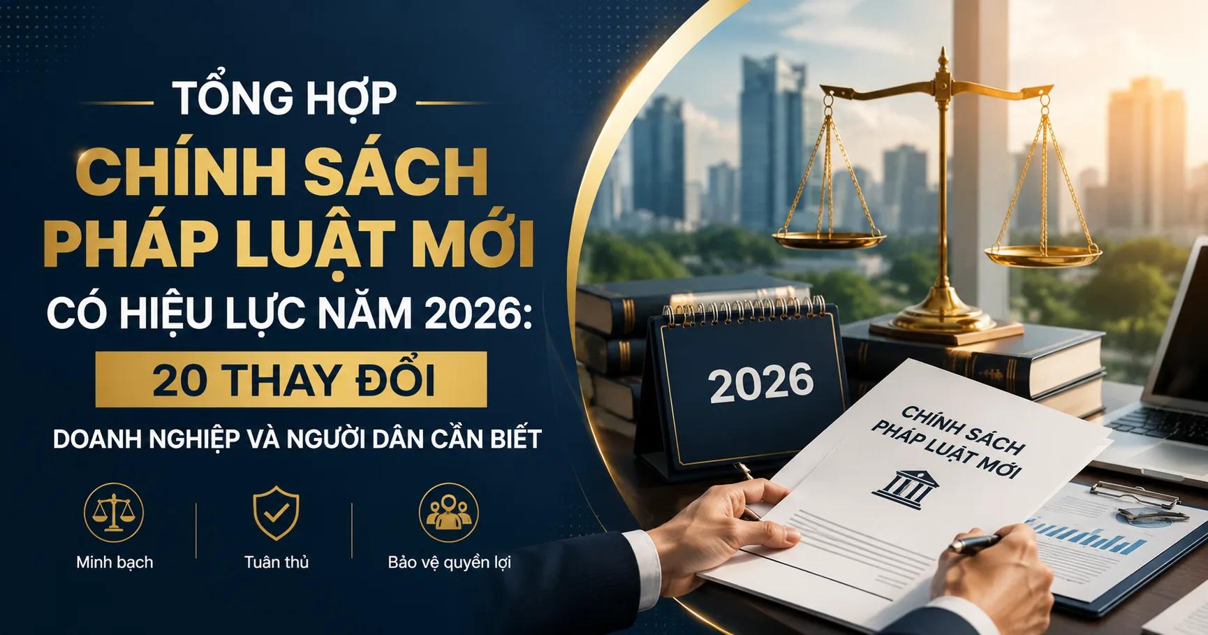 Tổng Hợp Chính Sách Pháp Luật Mới Có Hiệu Lực Năm 2026: 20 Thay Đổi Doanh Nghiệp Và Người Dân Cần Biết
