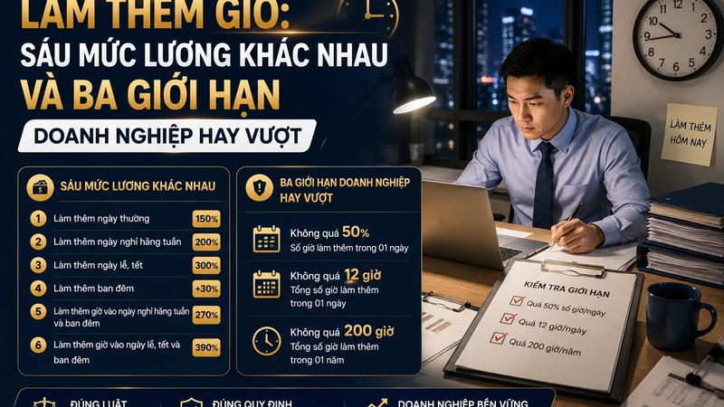 Làm Thêm Giờ: Sáu Mức Lương Khác Nhau Và Ba Giới Hạn Doanh Nghiệp Hay Vượt
