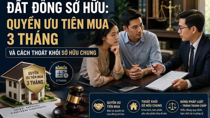 Đất Đồng Sở Hữu: Quyền Ưu Tiên Mua 3 Tháng Và Cách Thoát Khỏi Sở Hữu Chung