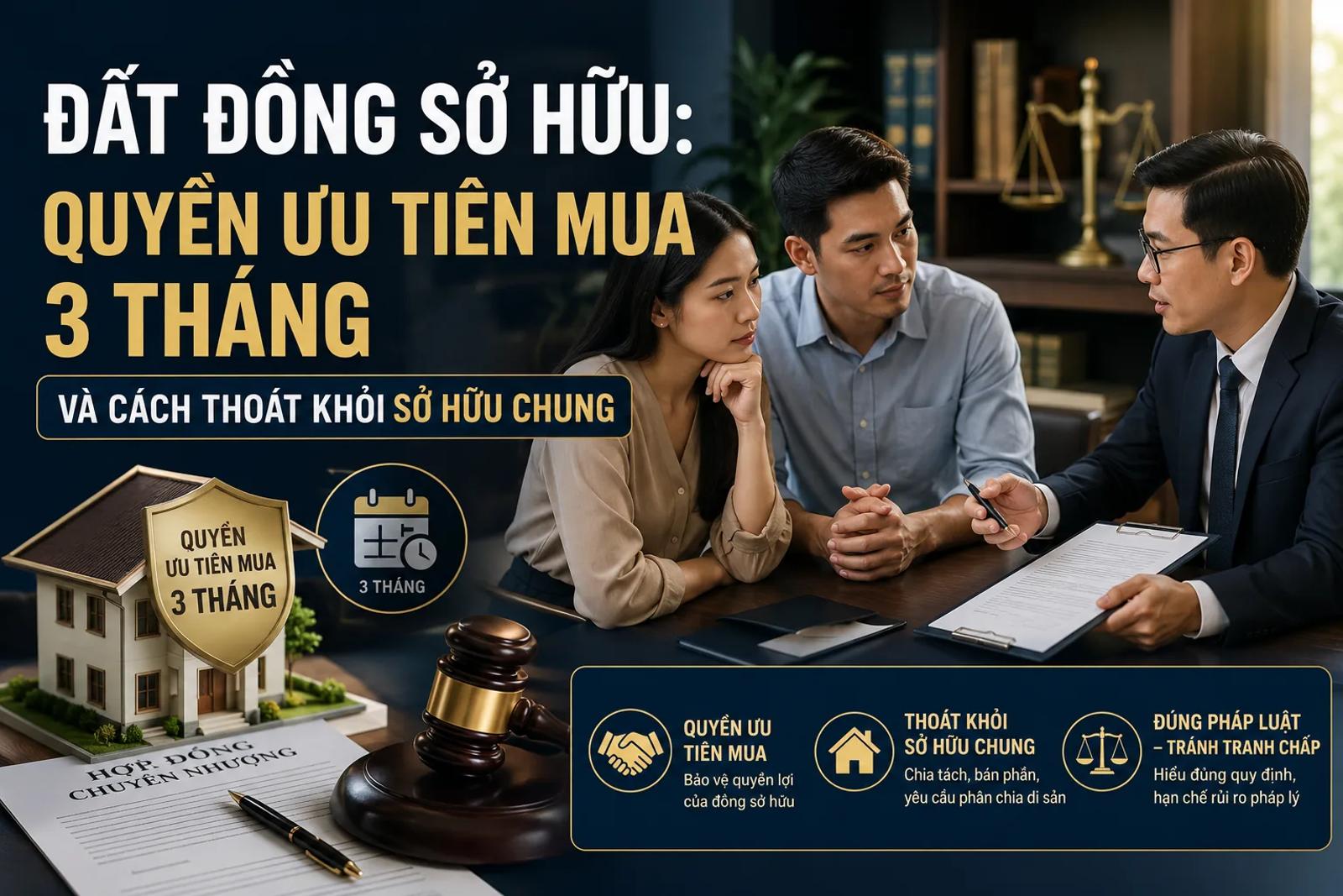 Đất Đồng Sở Hữu: Quyền Ưu Tiên Mua 3 Tháng Và Cách Thoát Khỏi Sở Hữu Chung