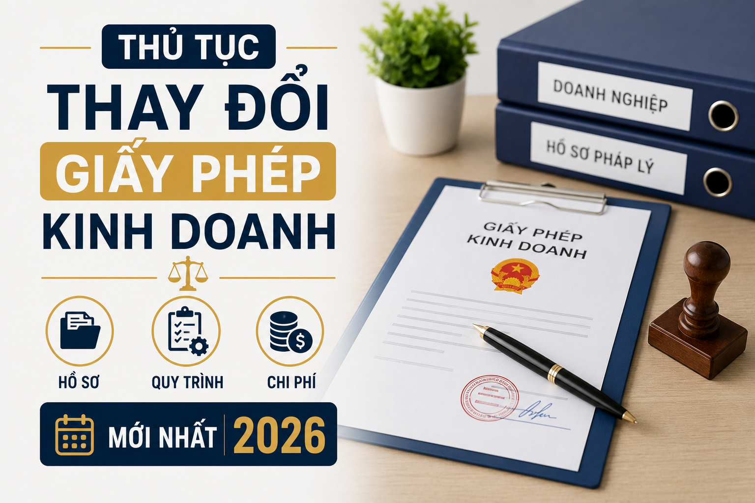 Thủ Tục Thay Đổi Giấy Phép Kinh Doanh: Hồ Sơ, Quy Trình Và Chi Phí Mới Nhất 2026