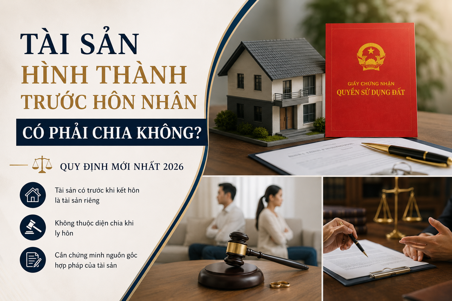 Tài Sản Hình Thành Trước Hôn Nhân Có Phải Chia Không? Quy Định Mới Nhất 2026