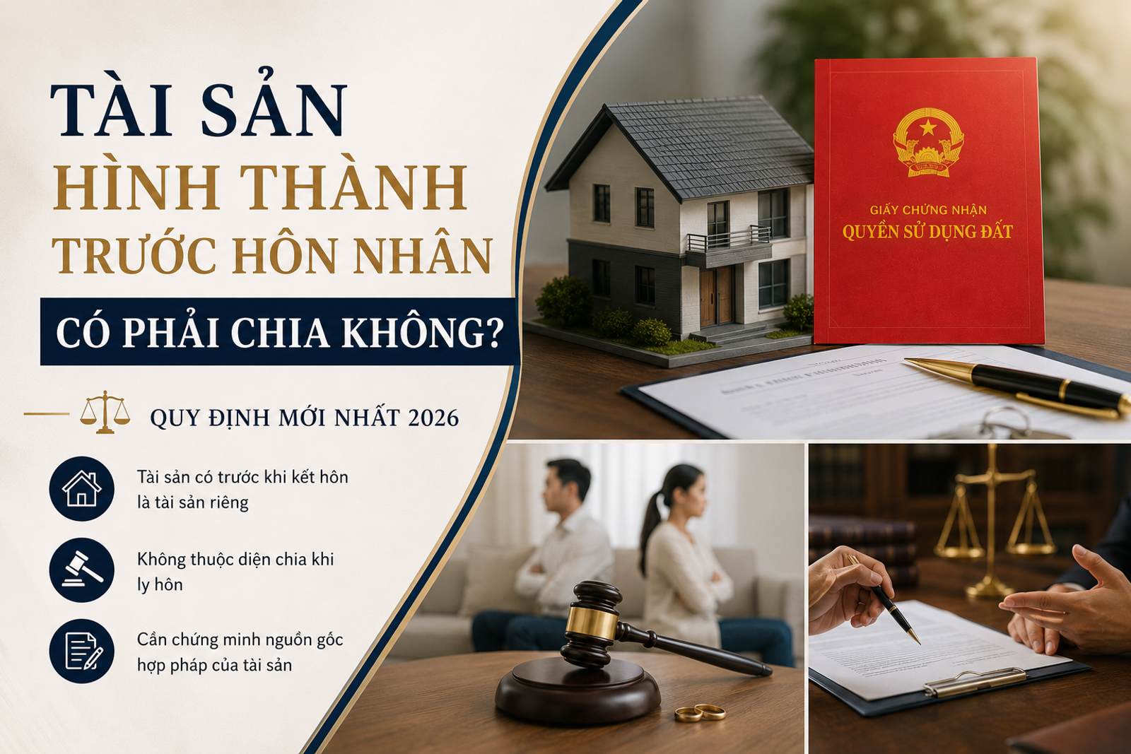 Tài Sản Hình Thành Trước Hôn Nhân Có Phải Chia Không? Quy Định Mới Nhất 2026