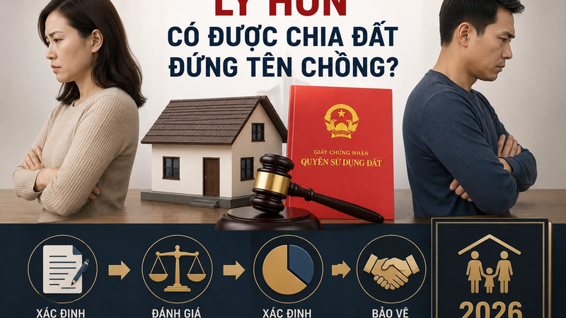 Ly Hôn Có Được Chia Đất Đứng Tên Chồng Không? Cách Xác Định Quyền Lợi Khi Chia Tài Sản 2026