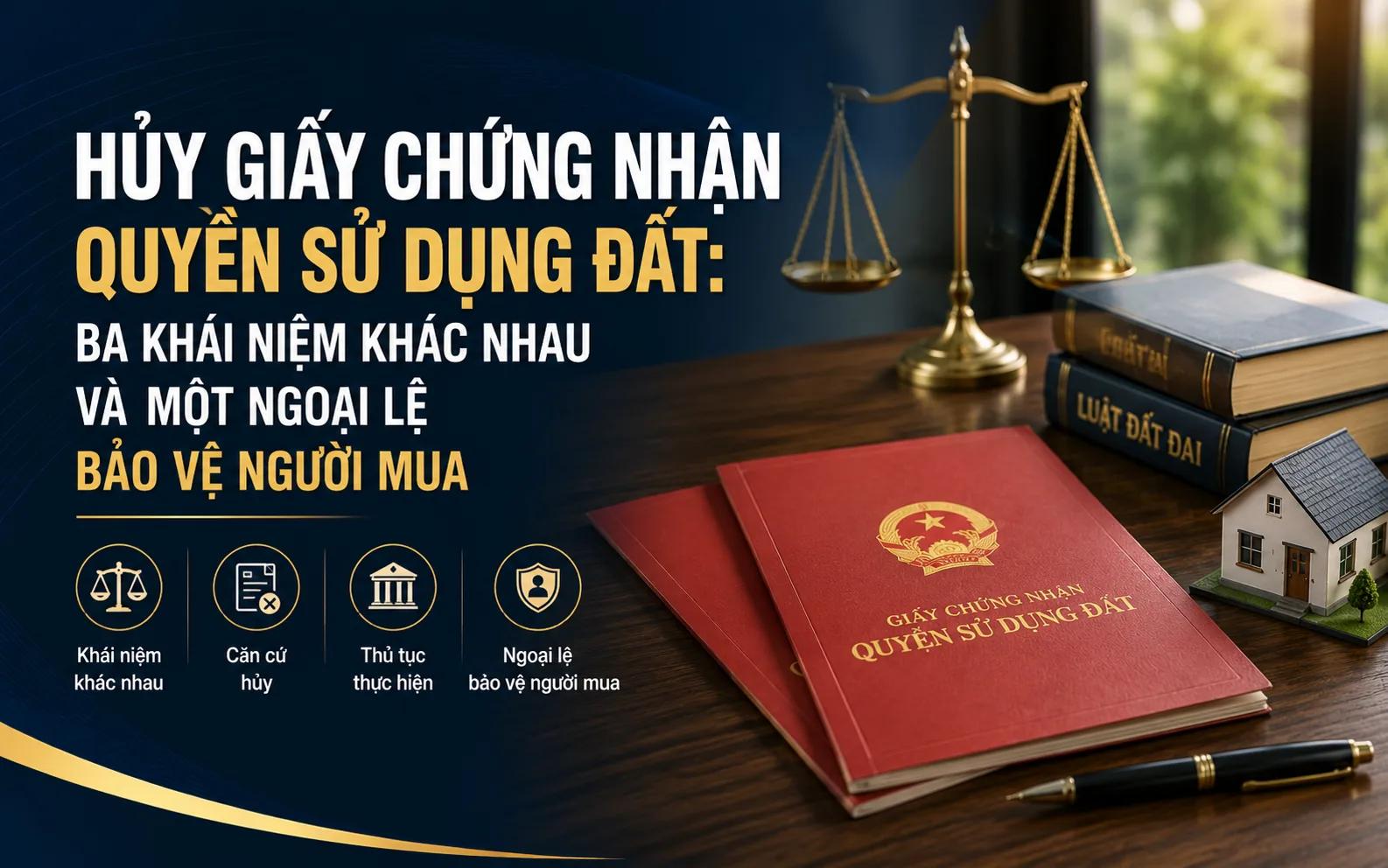 Hủy Giấy Chứng Nhận Quyền Sử Dụng Đất: Ba Khái Niệm Khác Nhau Và Một Ngoại Lệ Bảo Vệ Người Mua