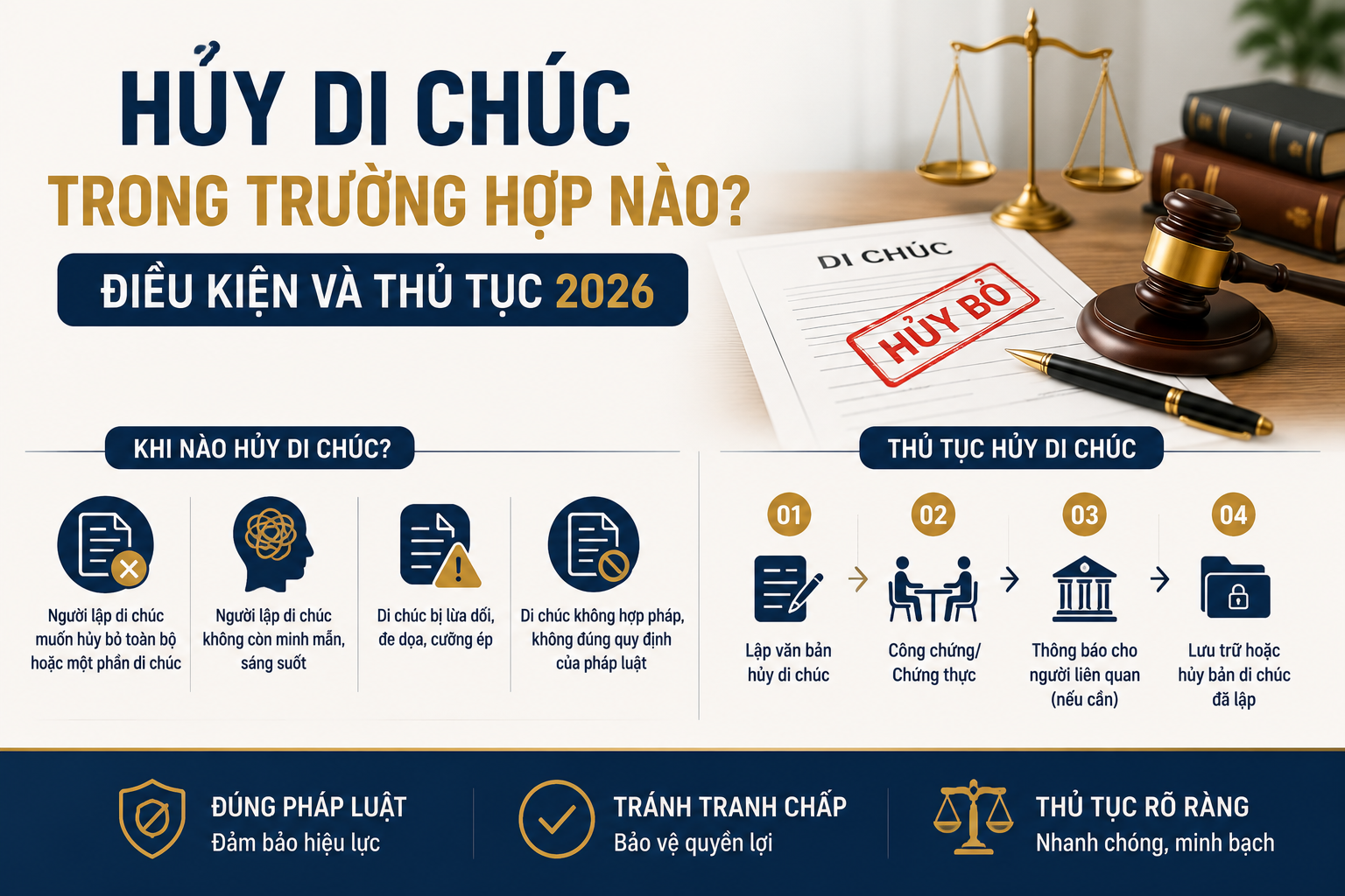 Hủy Di Chúc Trong Trường Hợp Nào? Điều Kiện Và Thủ Tục Hủy Di Chúc 2026
