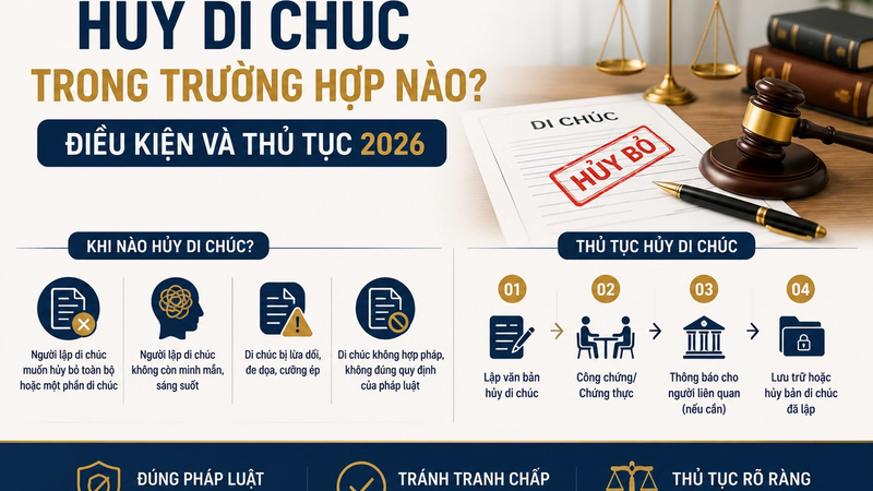Hủy Di Chúc Trong Trường Hợp Nào? Điều Kiện Và Thủ Tục Hủy Di Chúc 2026