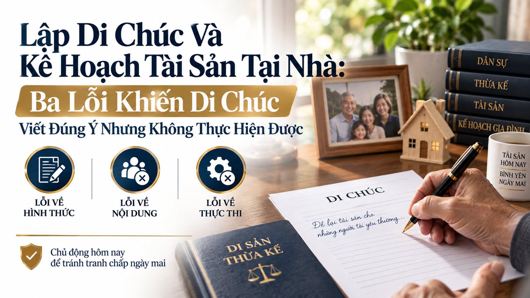 Lập Di Chúc Và Kế Hoạch Tài Sản Tại Nhà: Ba Lỗi Khiến Di Chúc Viết Đúng Ý Nhưng Không Thực Hiện Được