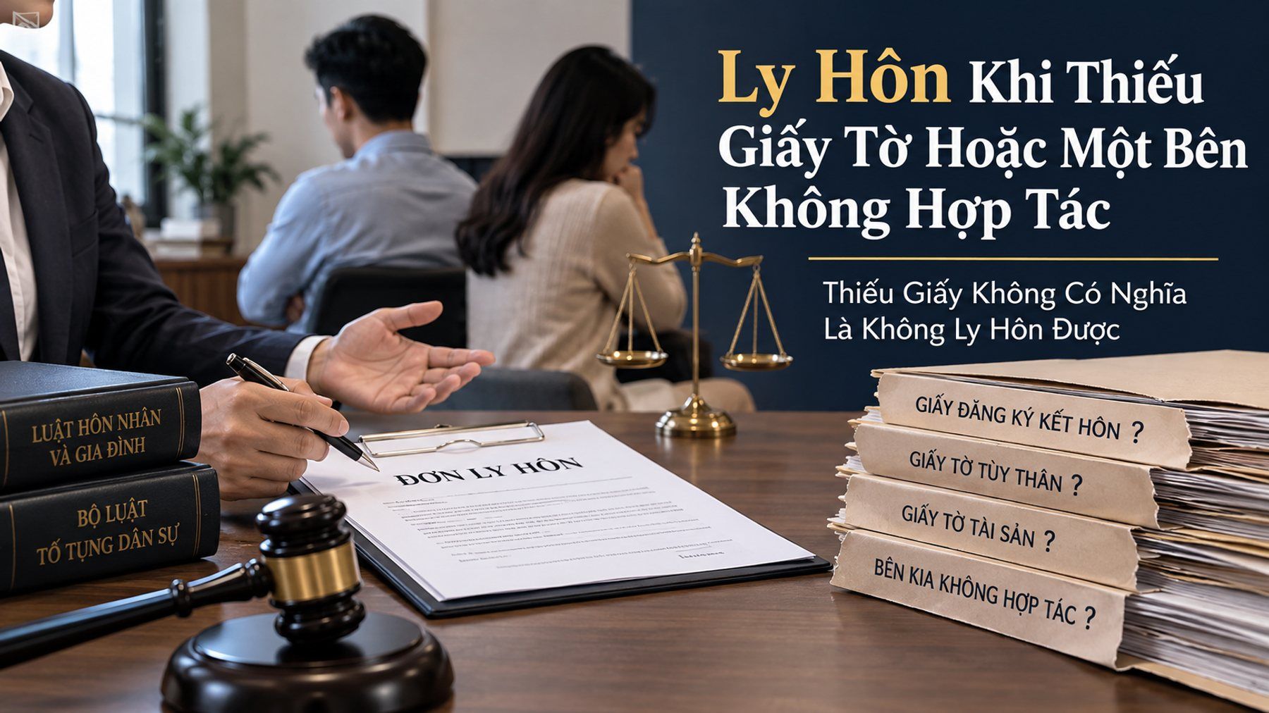 Ly Hôn Khi Thiếu Giấy Tờ Hoặc Một Bên Không Hợp Tác: Thiếu Giấy Không Có Nghĩa Là Không Ly Hôn Được