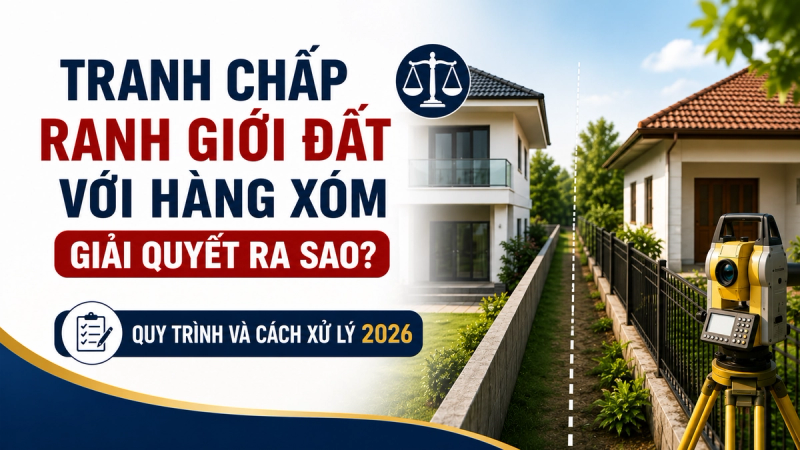 Tranh Chấp Ranh Giới Đất Với Hàng Xóm Giải Quyết Ra Sao? Quy Trình Và Cách Xử Lý 2026