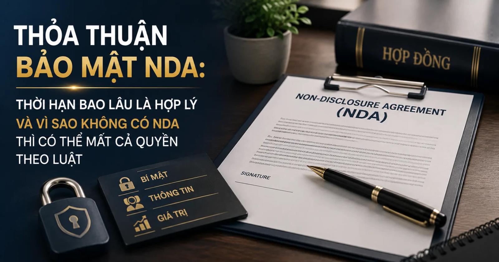 Thỏa Thuận Bảo Mật NDA: Thời Hạn Bao Lâu Là Hợp Lý Và Vì Sao Không Có NDA Thì Có Thể Mất Cả Quyền Theo Luật