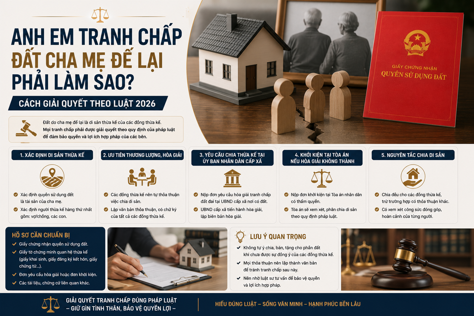 Anh Em Tranh Chấp Đất Cha Mẹ Để Lại Phải Làm Sao? Cách Giải Quyết Theo Luật 2026