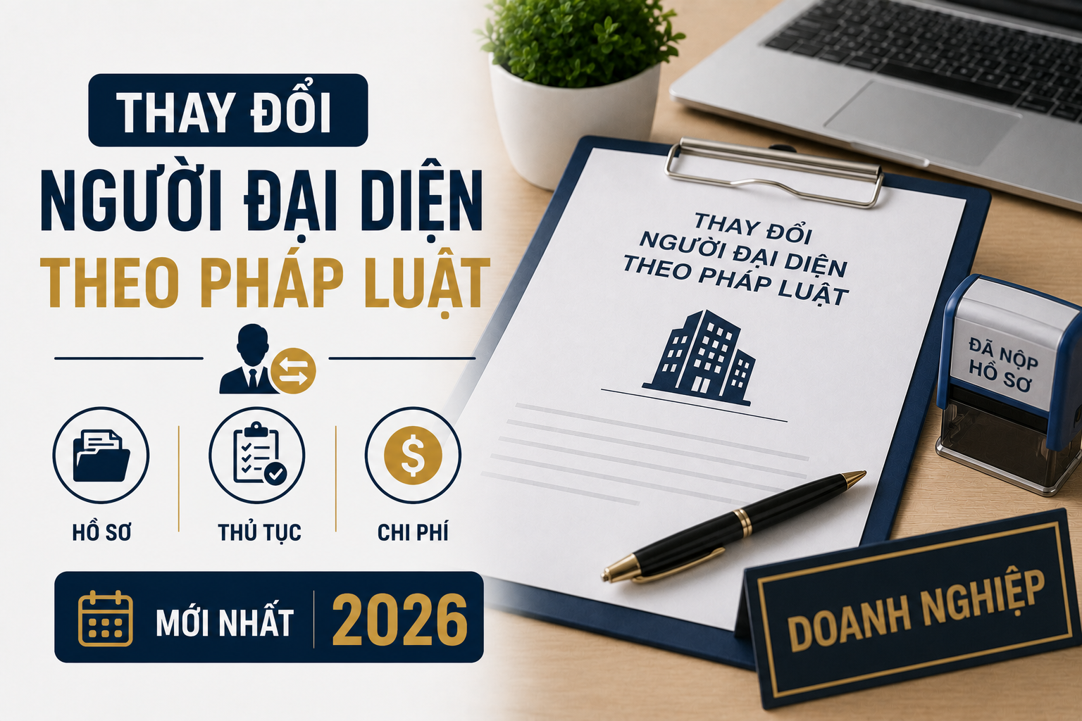 Thay Đổi Người Đại Diện Theo Pháp Luật: Hồ Sơ, Thủ Tục Và Chi Phí Mới Nhất 2026