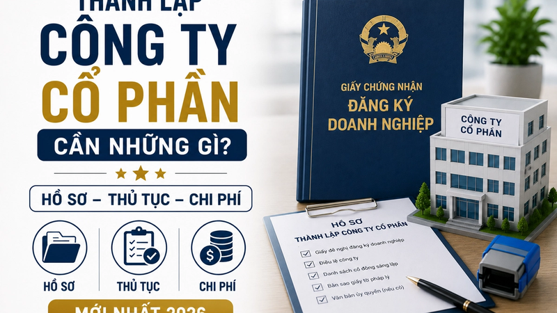 Thành Lập Công Ty Cổ Phần Cần Những Gì? Hồ Sơ, Thủ Tục Và Chi Phí Mới Nhất 2026