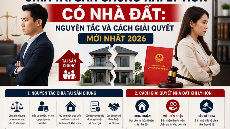 Chia Tài Sản Chung Khi Ly Hôn Có Nhà Đất: Nguyên Tắc Và Cách Giải Quyết Mới Nhất 2026