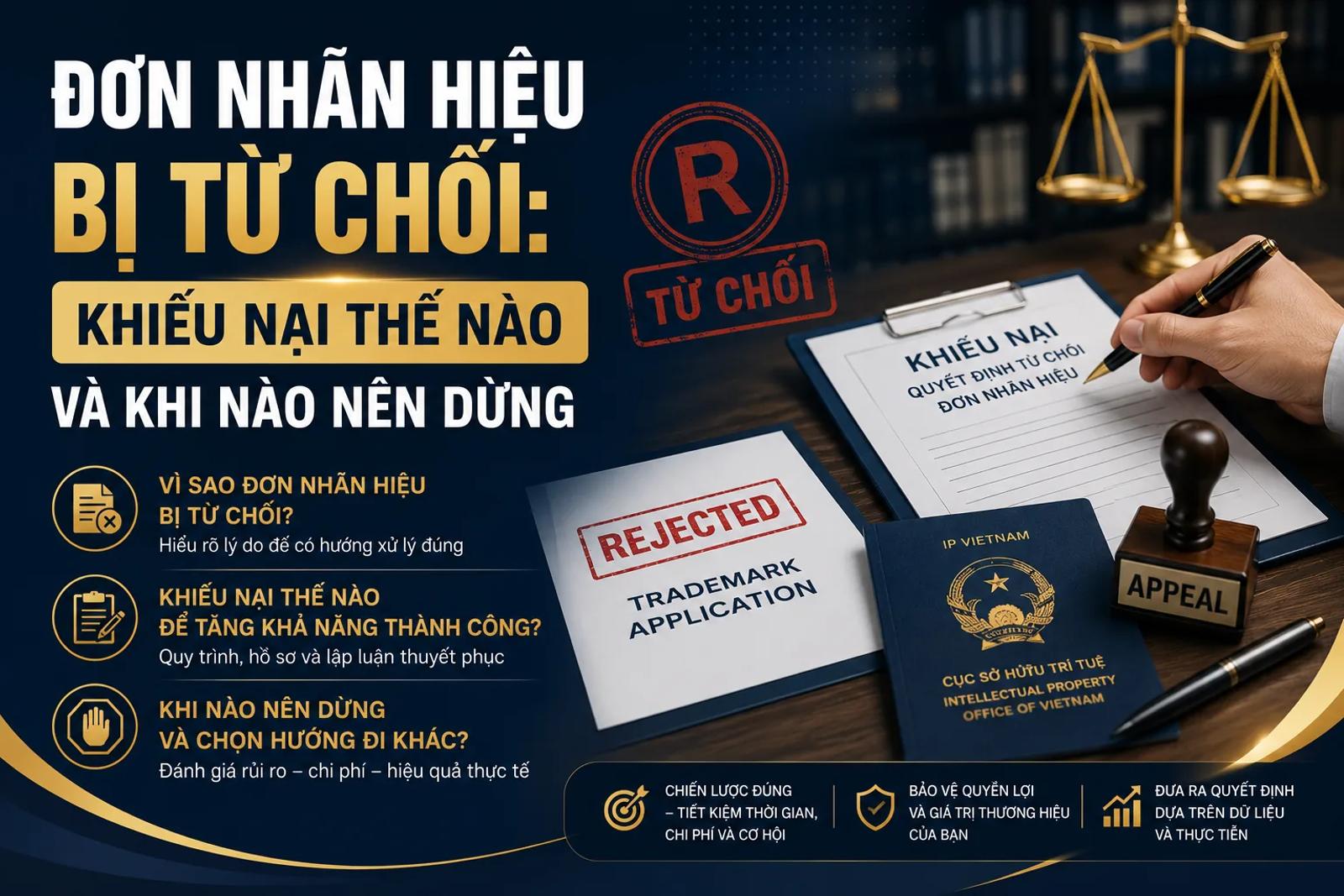 Đơn Nhãn Hiệu Bị Từ Chối: Khiếu Nại Thế Nào Và Khi Nào Nên Dừng