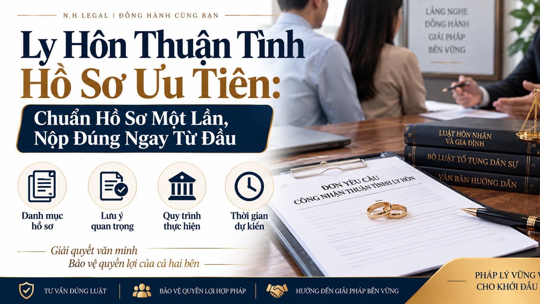 Ly Hôn Thuận Tình Hồ Sơ Ưu Tiên: Chuẩn Hồ Sơ Một Lần, Nộp Đúng Ngay Từ Đầu
